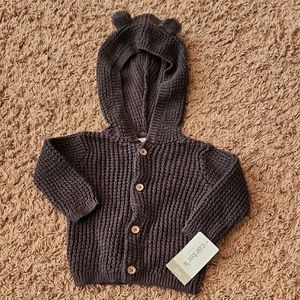 Cute Knit Cardigan with Bear Ears